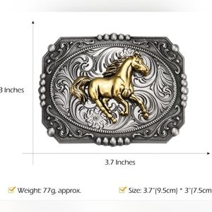 Western Rodeo Horse equestrian belt Choose buckle Silver Or Gold
